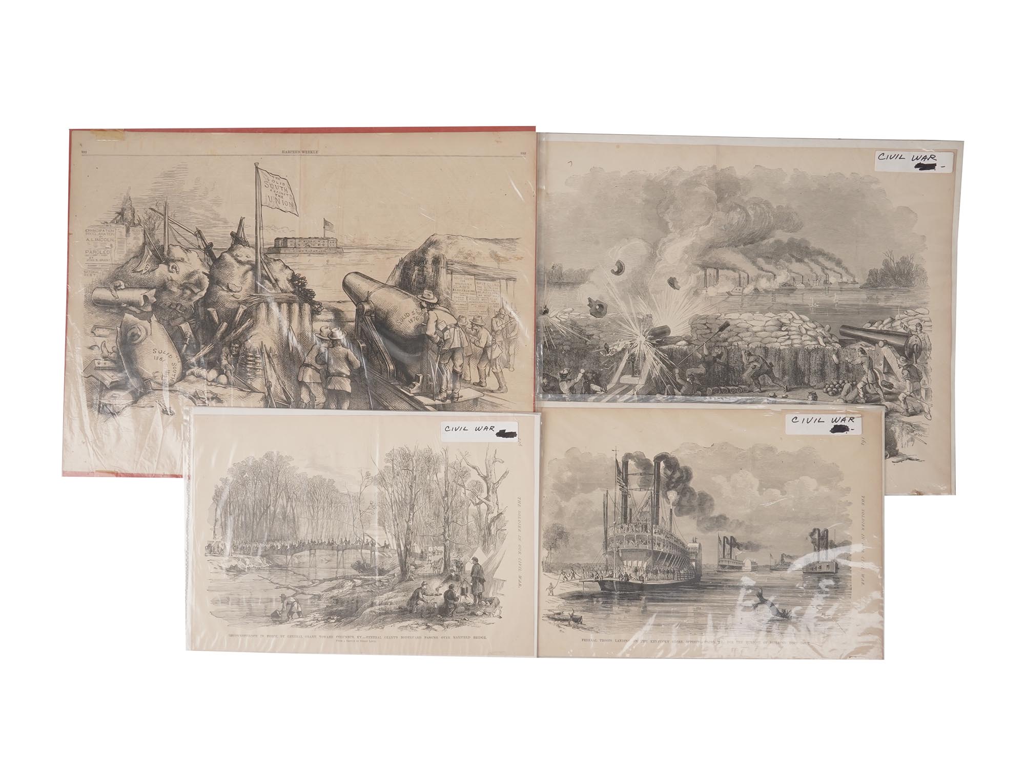 ANTIQUE AMERICAN CIVIL WAR ENGRAVING COLLECTION PIC-0